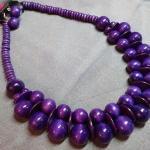Paparazzi Purple Wood Bead Necklace